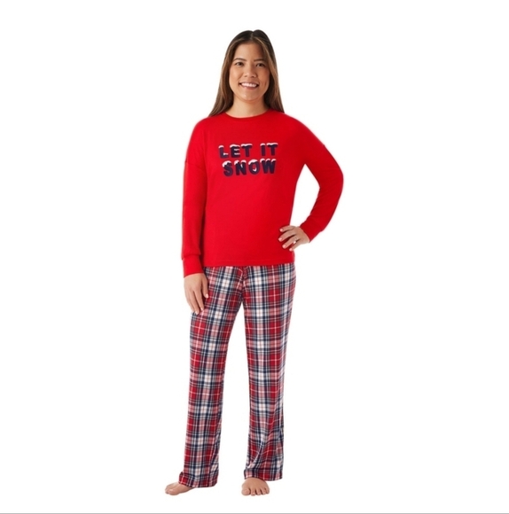 Member's Mark Christmas Women 2-Piece Pajama Set. Let It Snow Print. Siz… - Picture 1 of 6